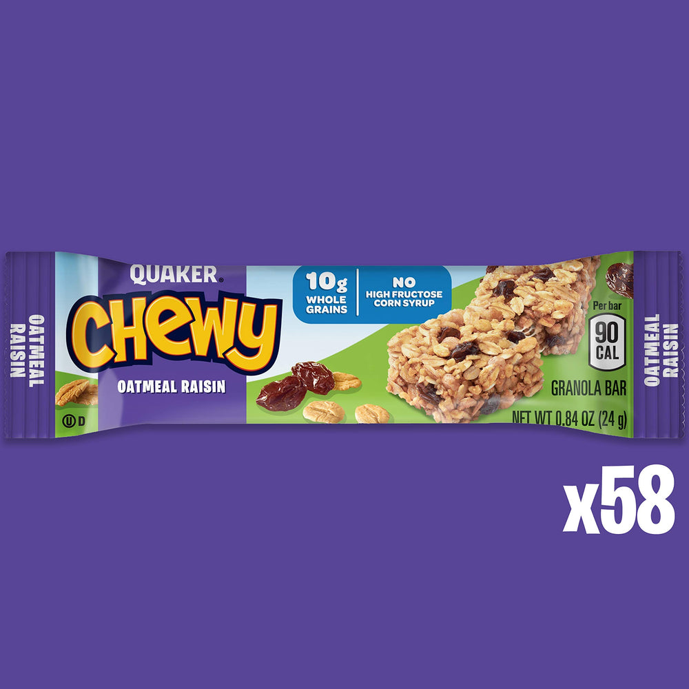 Quaker Chewy barra envuelta individualmente lista para llevar