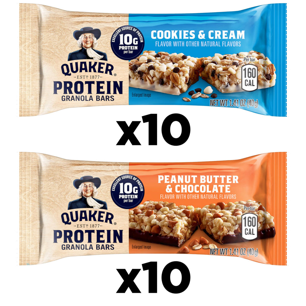 Quaker primer plano de textura crujiente y trozos, enfatiza sabor y masticabilidad