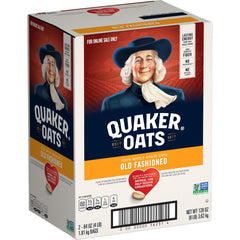 Quaker frasco y caja frontal mostrando dos bolsas, conveniencia de compra