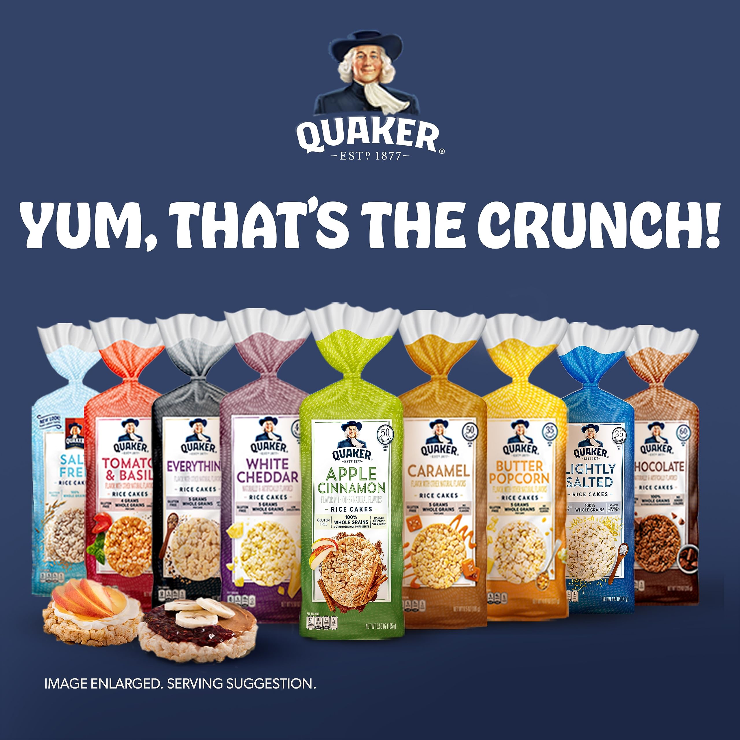 Quaker tortas con toppings saludables mostrando versatilidad del producto