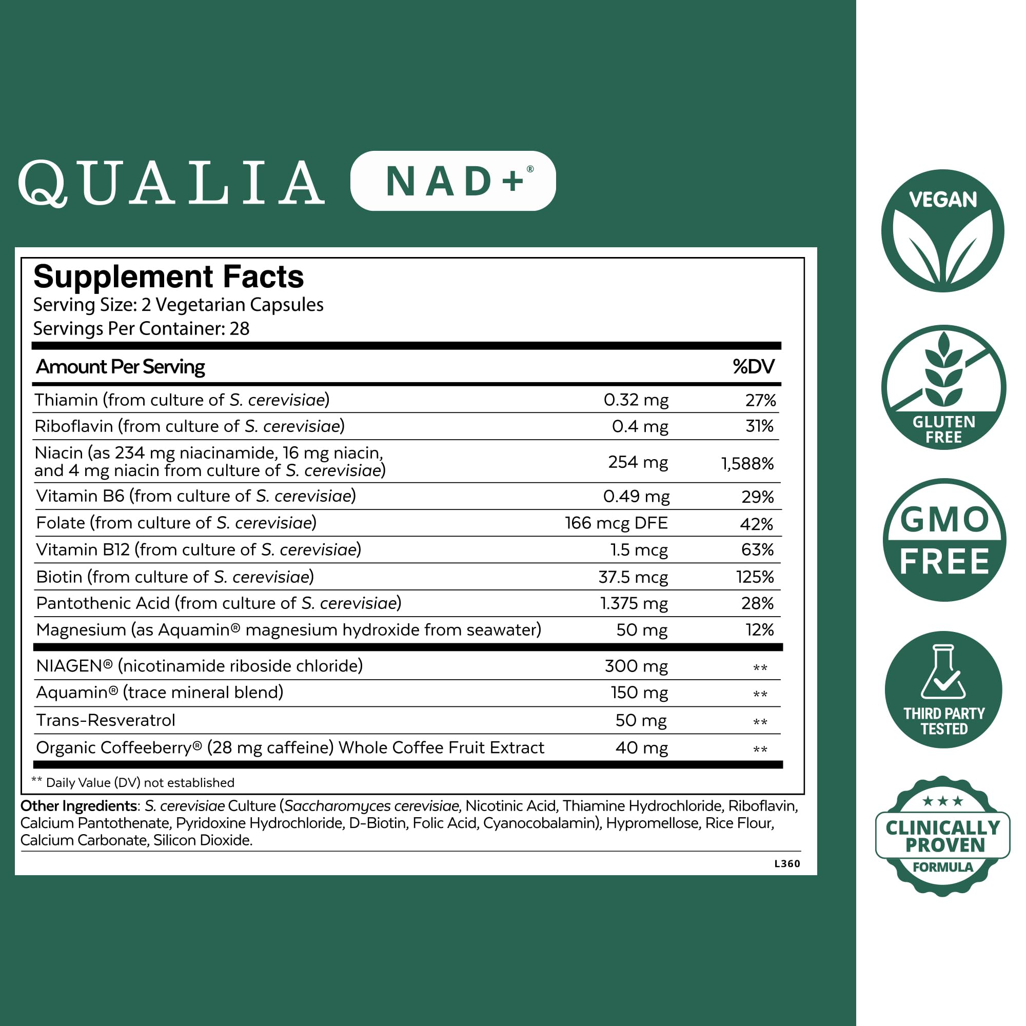 QUALIA LIFE SCIENCES primer plano de cápsula mostrando su textura y pureza