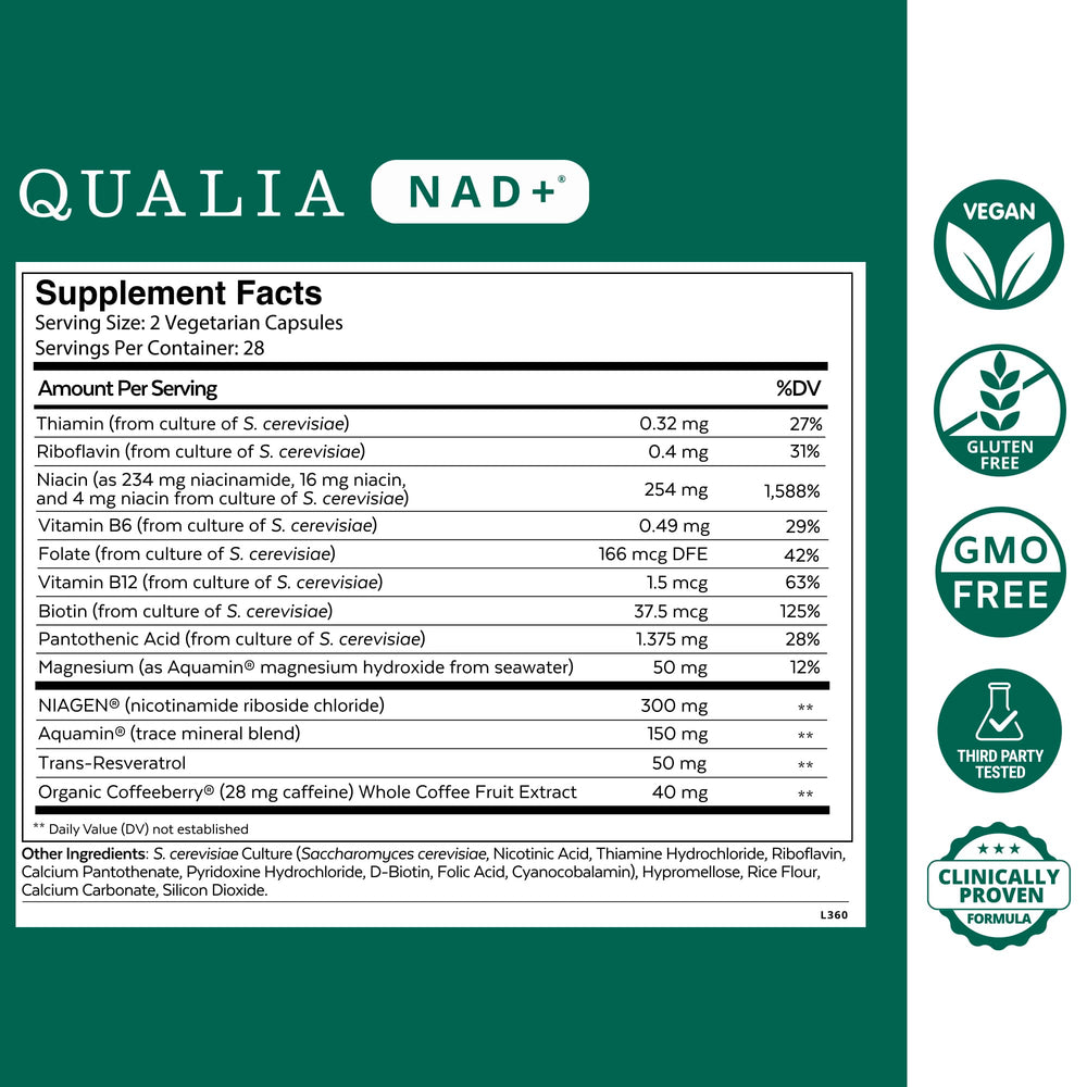QUALIA LIFE SCIENCES primer plano de cápsula mostrando su textura y pureza