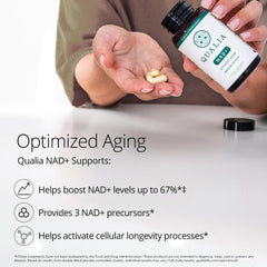 QUALIA LIFE SCIENCES etiqueta con ingredientes activos y beneficios claros