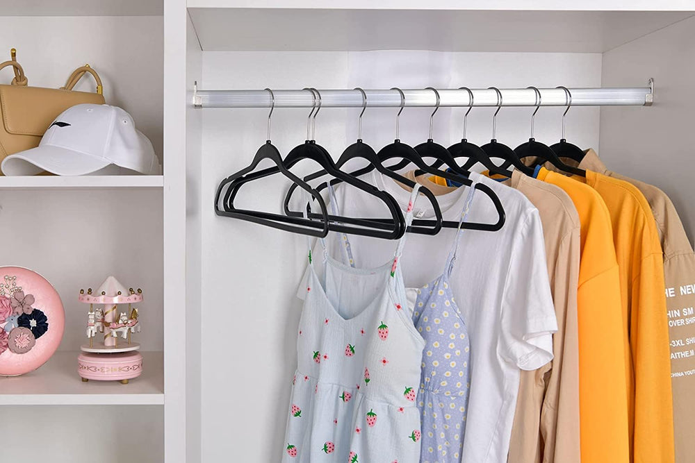 Quality Hangers comparación de grosor fino para maximizar capacidad