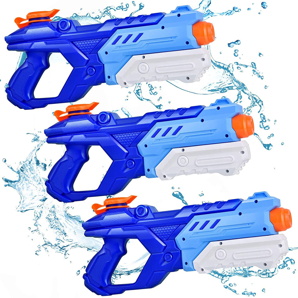Quanquer pistola frontal mostrando diseño y colores llamativos para diversión