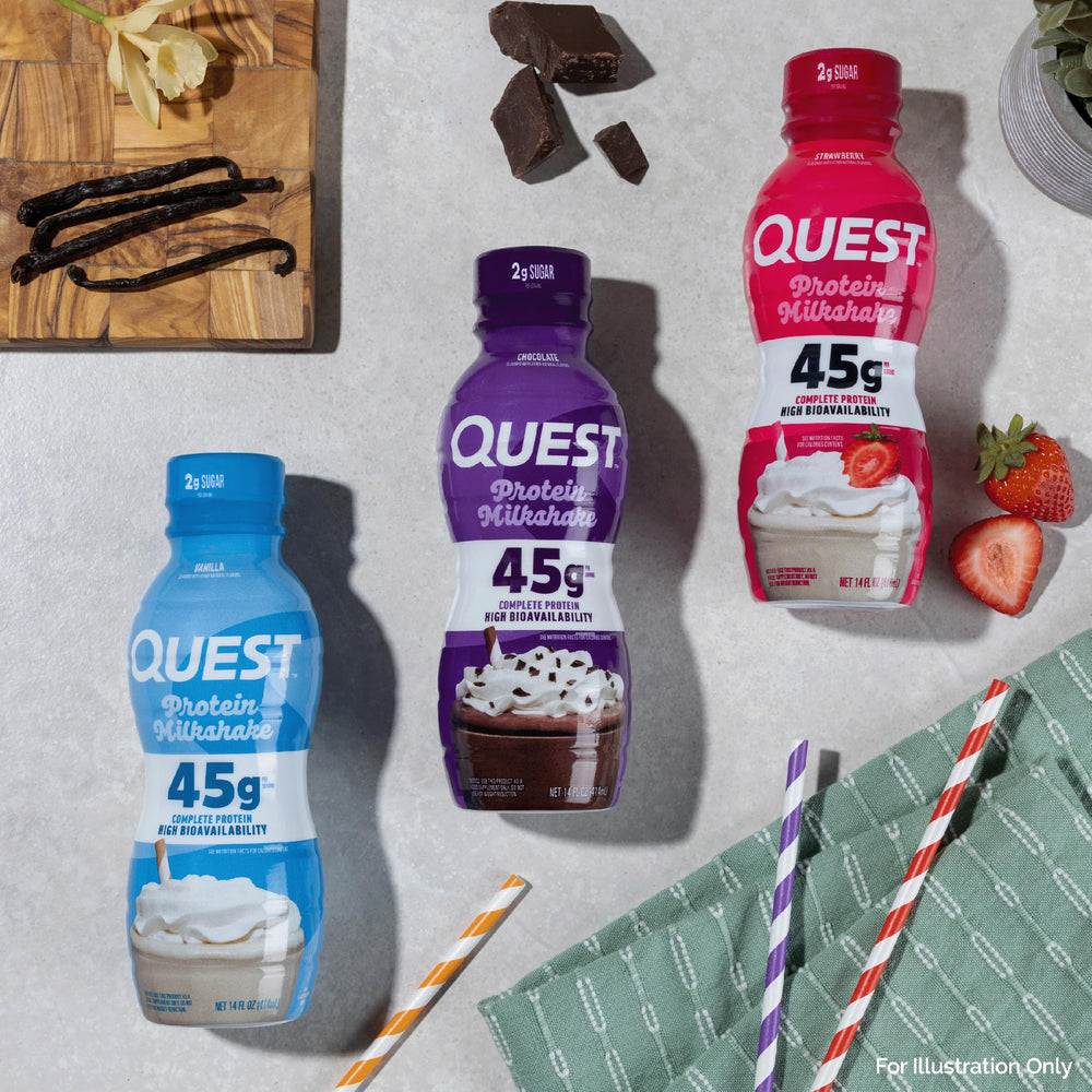 Quest caja de 12 unidades lista para almacenamiento y consumo frecuente