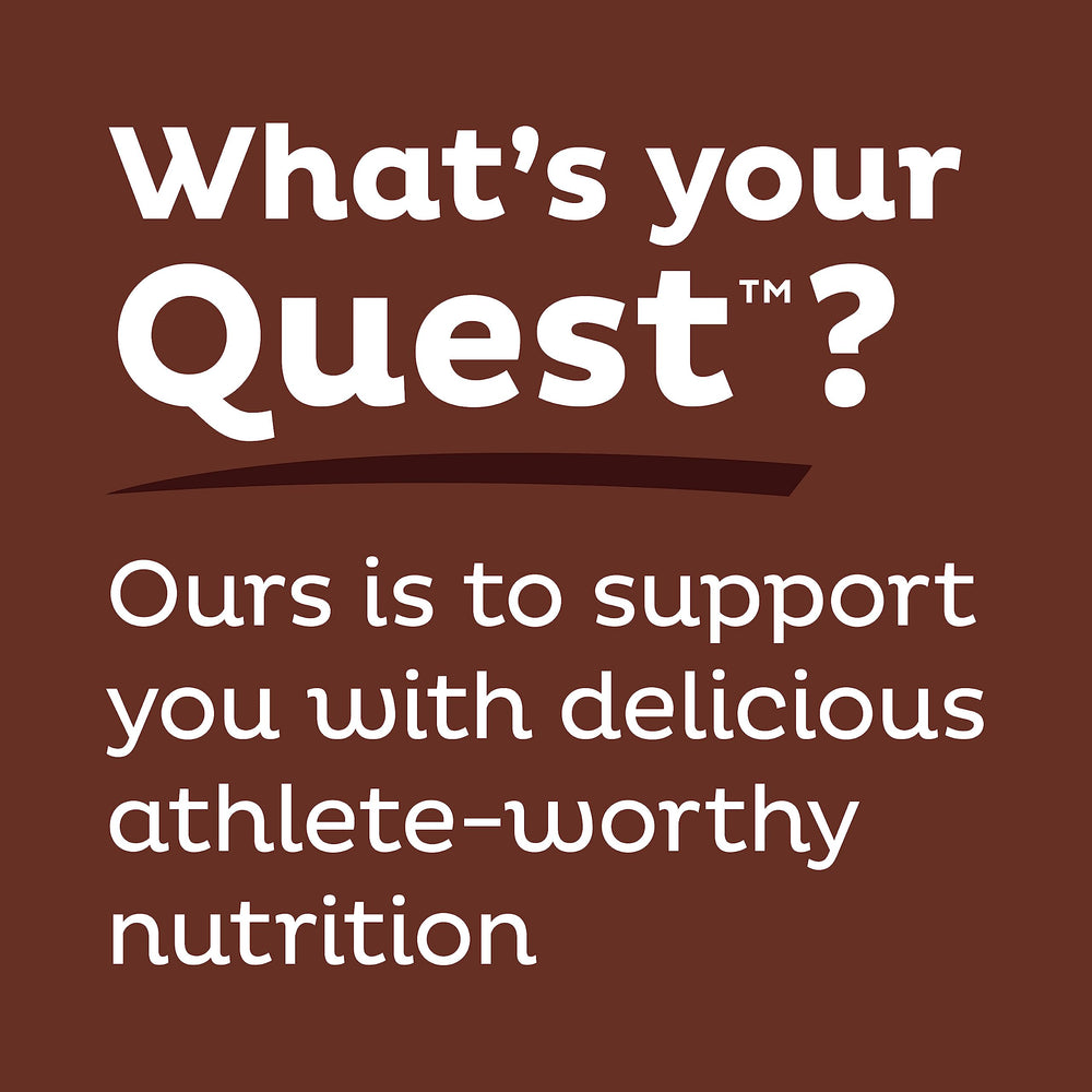 Athlete drinking Quest chocolate milkshake after workout to support recovery