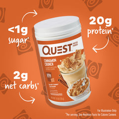 Quest polvo en primer plano, textura fina que facilita mezclar y crear batidos cremosos