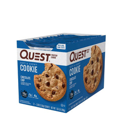 Quest cookie next to a tape measure showing portion control and size