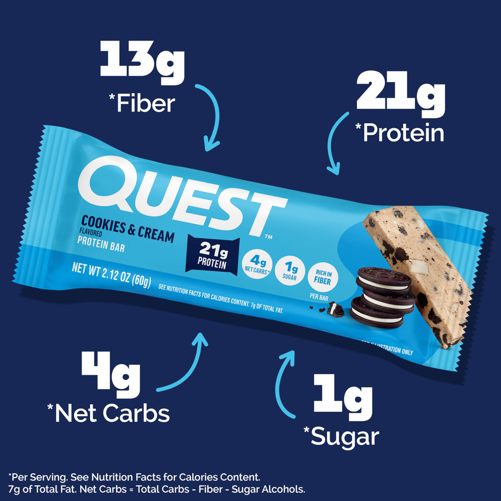 Quest barrita sin envoltura con trozos visibles, placer proteico al instante