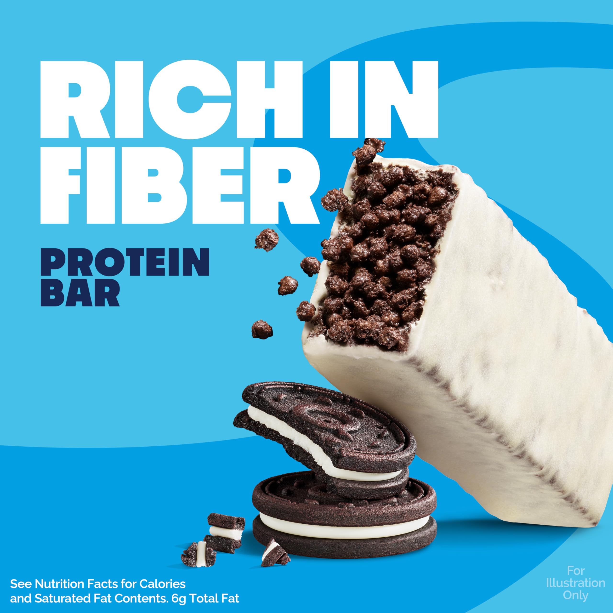 Quest bar cross-section revealing chocolatey crispies for satisfying crunchy texture