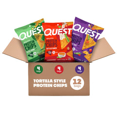 Quest pack frontal Game Day mostrando los tres sabores y beneficio proteico
