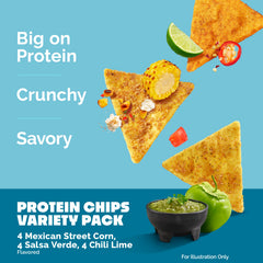 Quest tortilla chips en uso junto a botella de agua en gimnasio para snack proteico