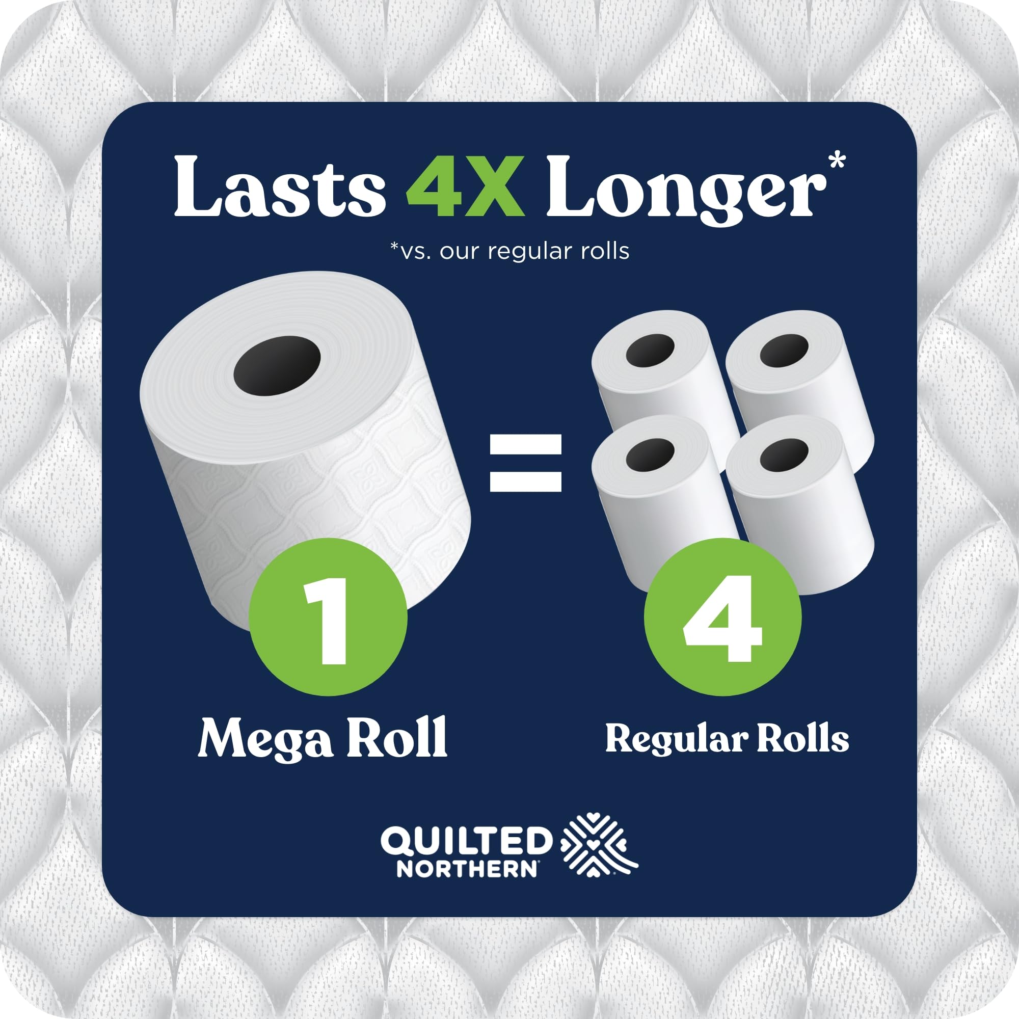 Quilted Northern 18 rollos apilados para almacenamiento prolongado