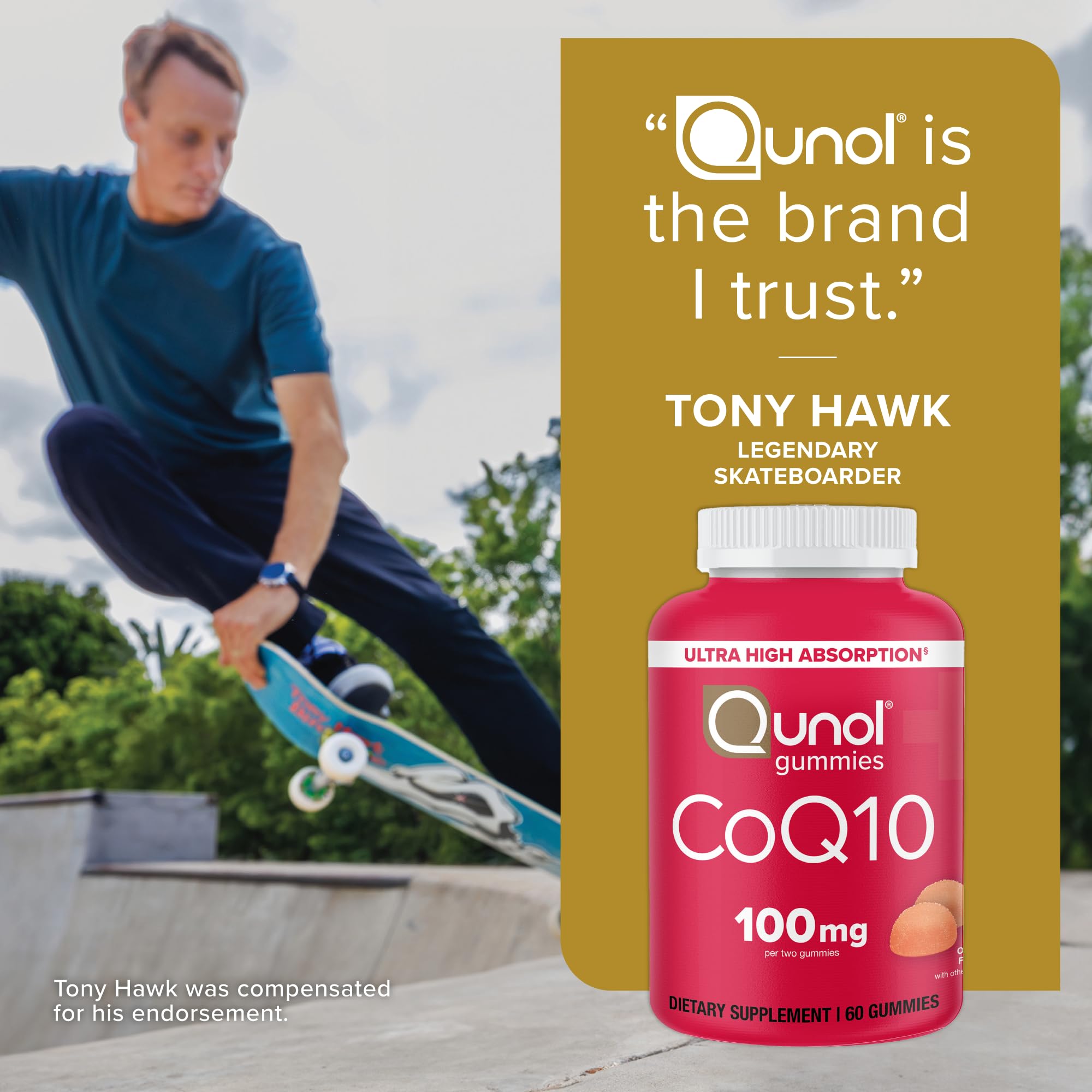 Qunol CoQ10 gummies on a breakfast table showing easy integration into routines