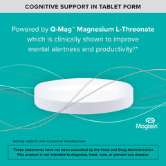 Qunol etiqueta nutricional destacando Magtein y contenido de magnesio