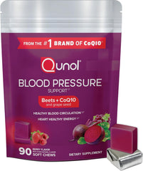 Qunol frasco frontal mostrando etiqueta y beneficio circulatorio