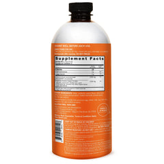 Qunol primer plano del líquido naranja para apreciar textura y claridad