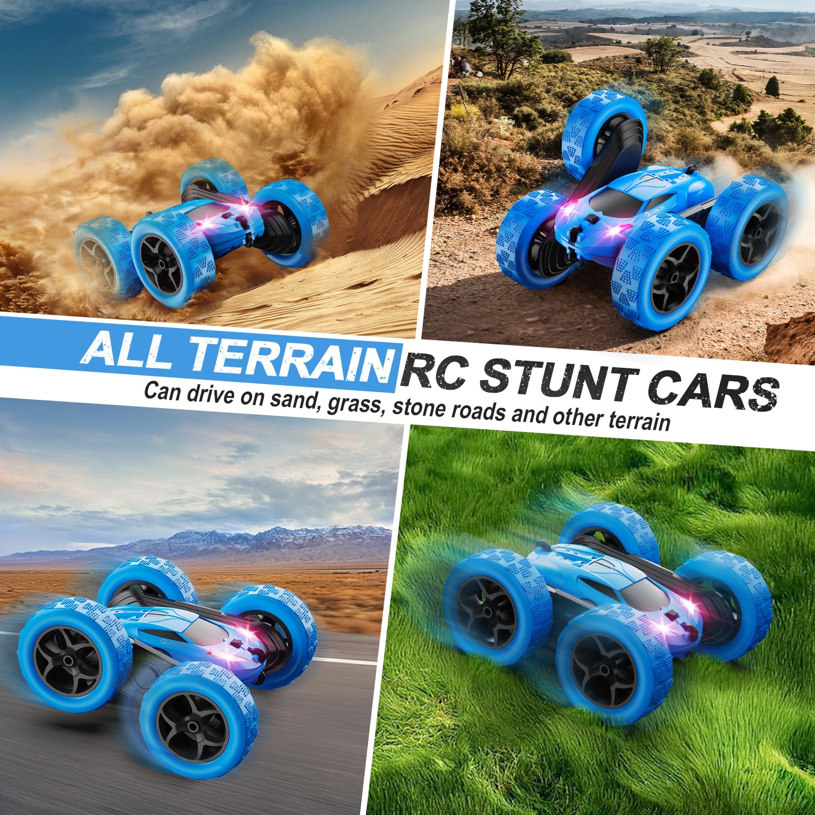 QUNREDA coche en acción realizando voltereta 360° para diversión