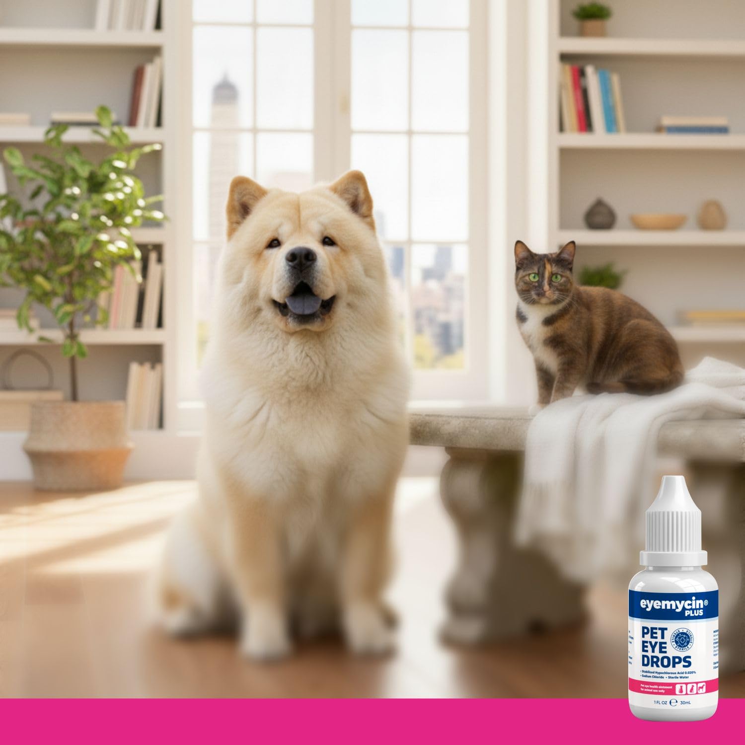 QUQU Natural EYEMYCIN estilo de vida cuidado ocular diario para mascotas