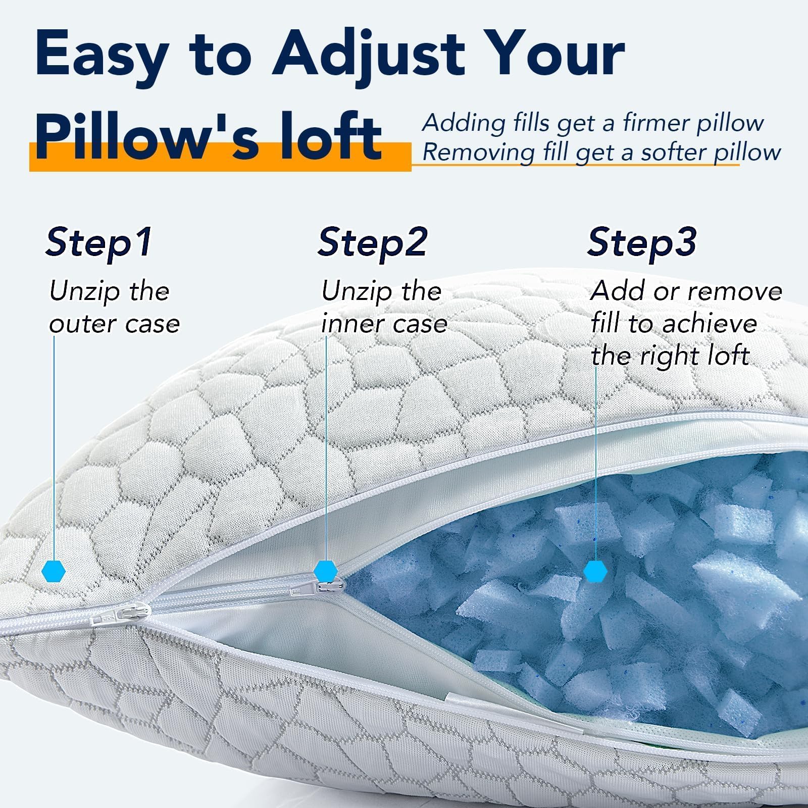 QUTOOL pillow styled in bedroom lifestyle setting demonstrating restful design