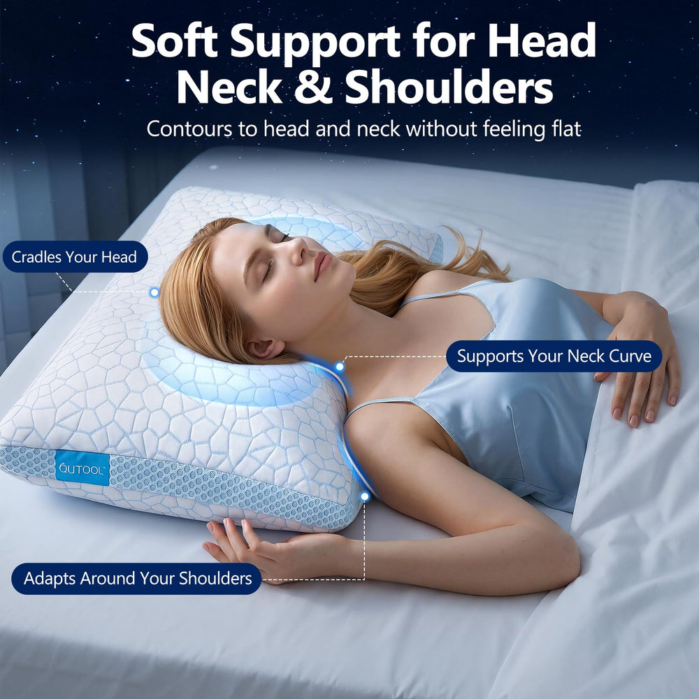 QUTOOL espuma triturada con gel visible para mayor ventilación y soporte