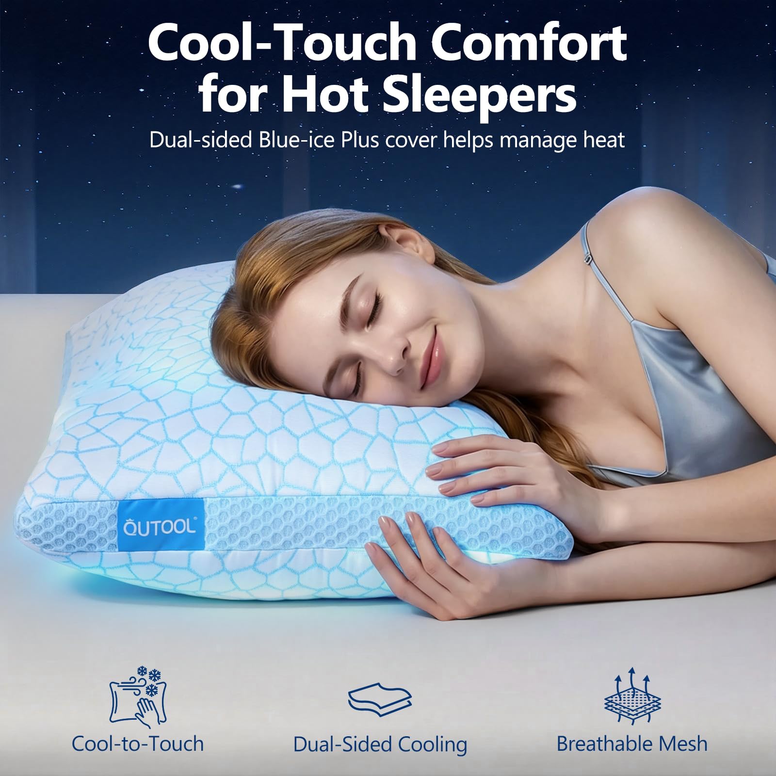 QUTOOL primer plano de la funda tipo ice que aporta sensación fresca