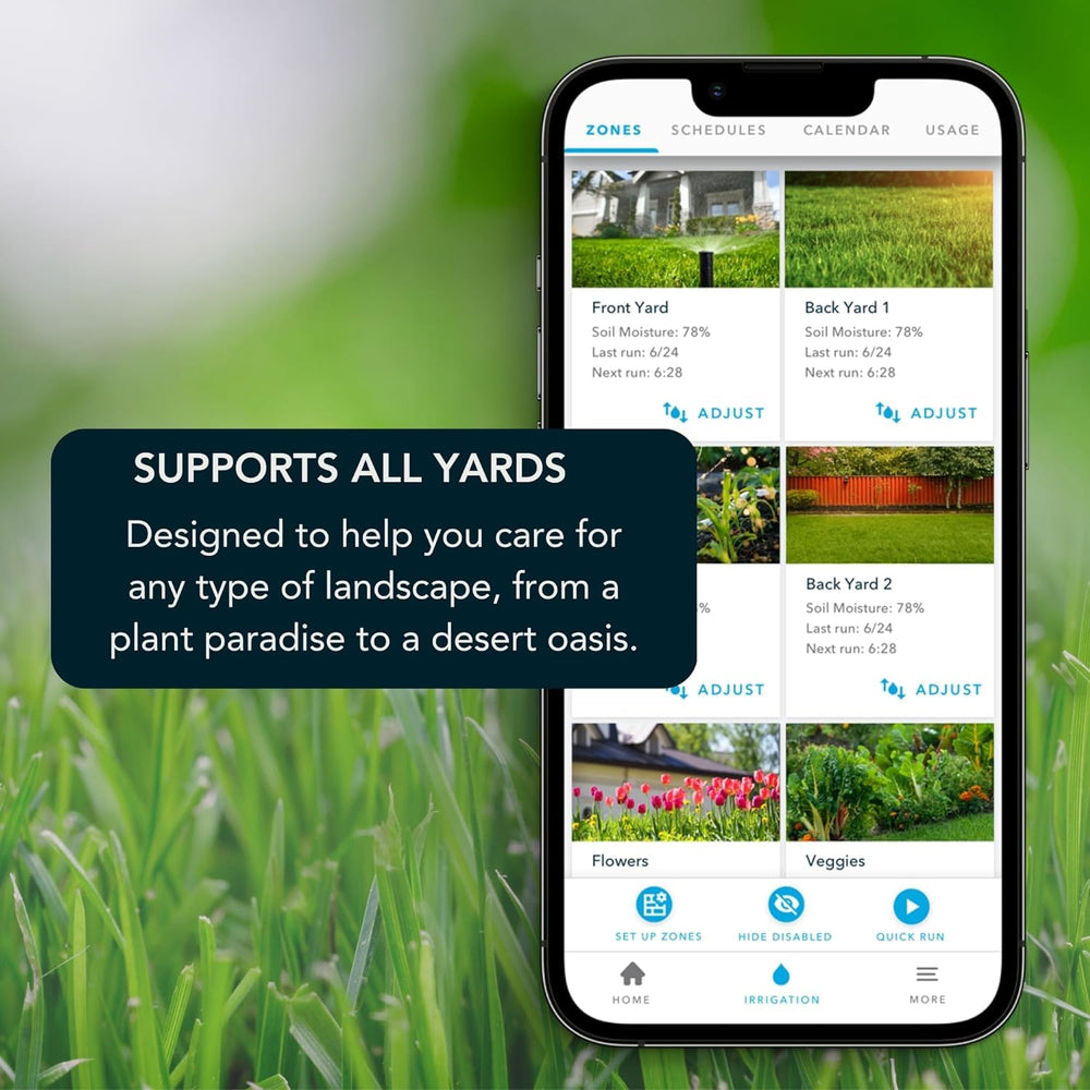 Rachio connected to zone valves demonstrating wiring compatibility benefit system integration