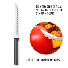 RADA cuchillo detalle del mango negro de resina, cómodo y apto lavavajillas