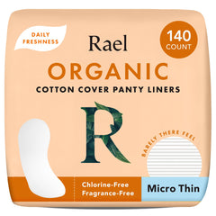 Rael empaque frontal mostrando 140 unidades y beneficios de confort