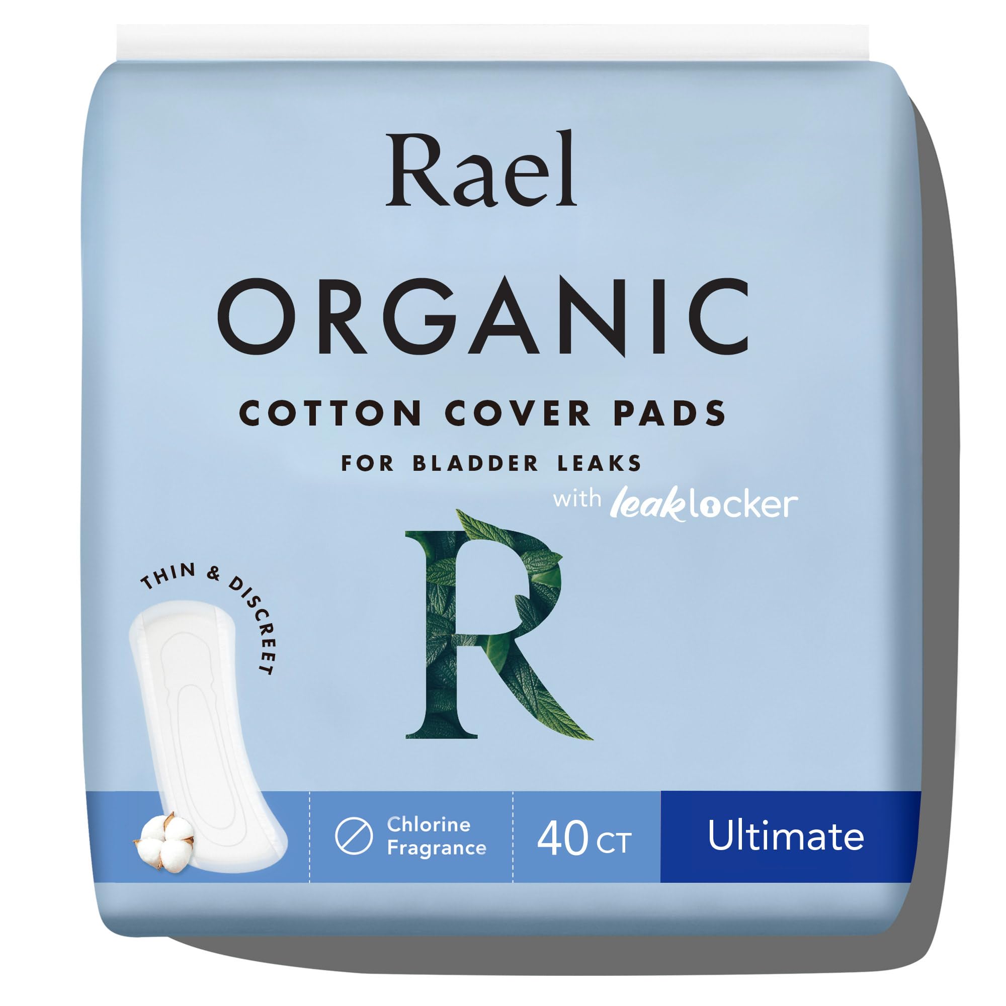 Rael front packaging showing 40-count pad pack and product branding for quick recognition