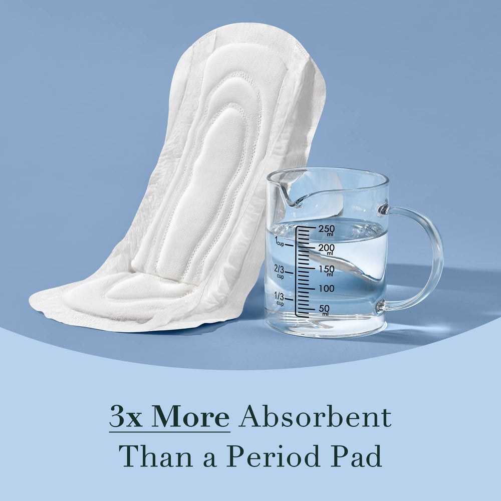 Rael open pack revealing individually wrapped pads for travel convenience
