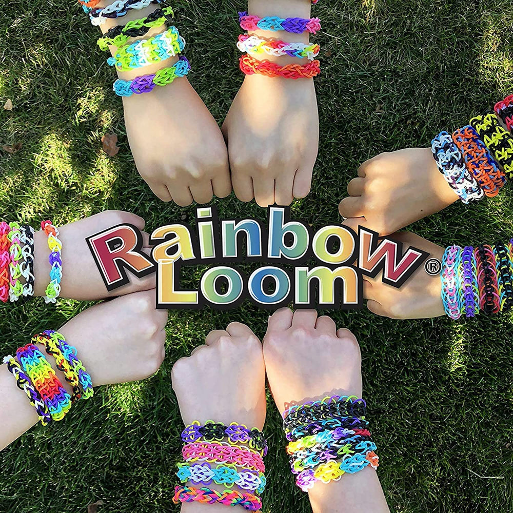 Rainbow Loom children crafting bracelets together showing social play and STEAM skills