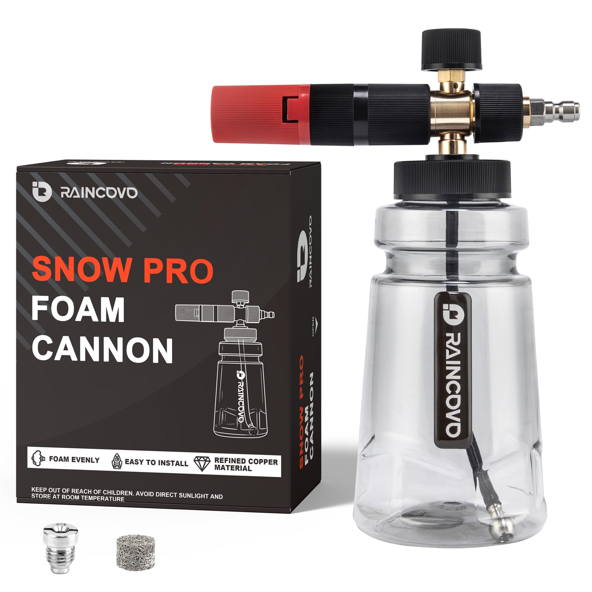 Raincovo front view showing foam cannon and durable build for reliable performance
