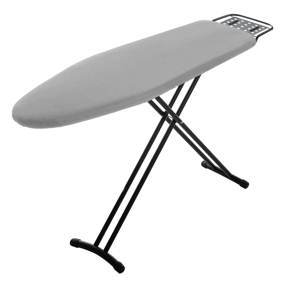 RAINHOL full ironing board front view showing stable surface and size benefit