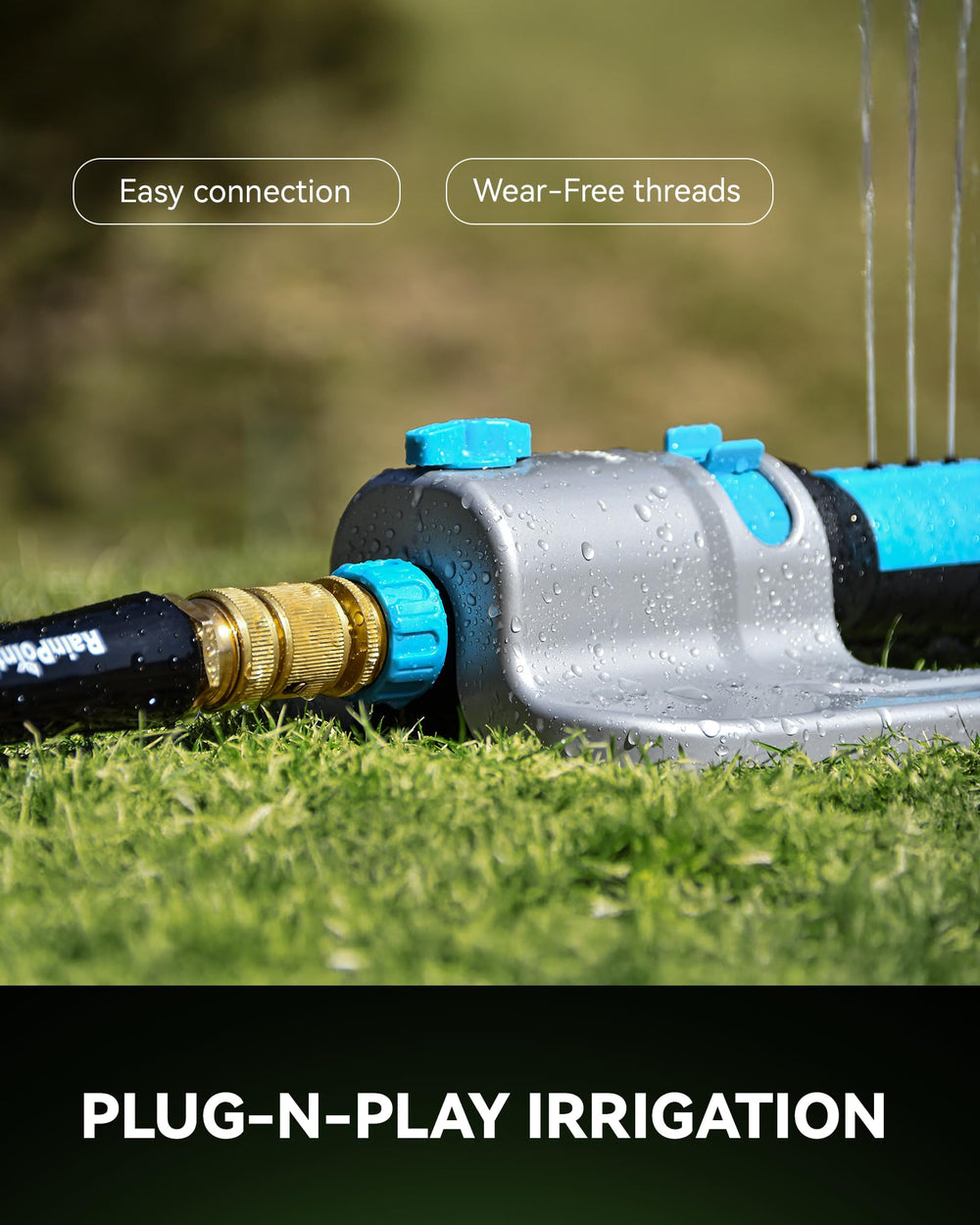 RAINPOINT kit completo dispuesto para mostrar todas las piezas incluidas