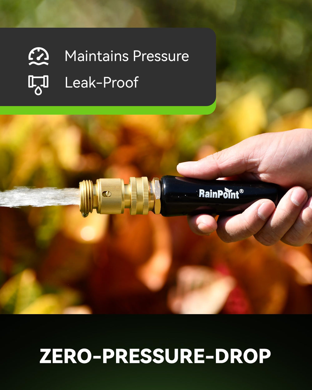 RAINPOINT detalle de la rosca de latón para un sellado duradero y sin fugas