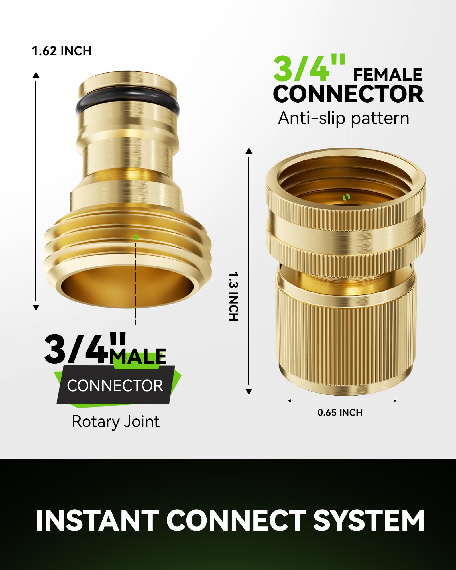 RAINPOINT conector en manguera con aspersor demostrando mantenimiento de presión