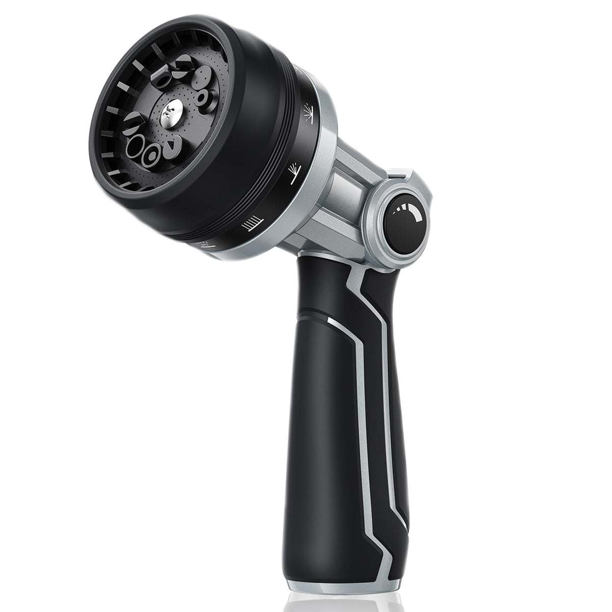 RAINPOINT front view of full-metal nozzle showing durable design and easy handling