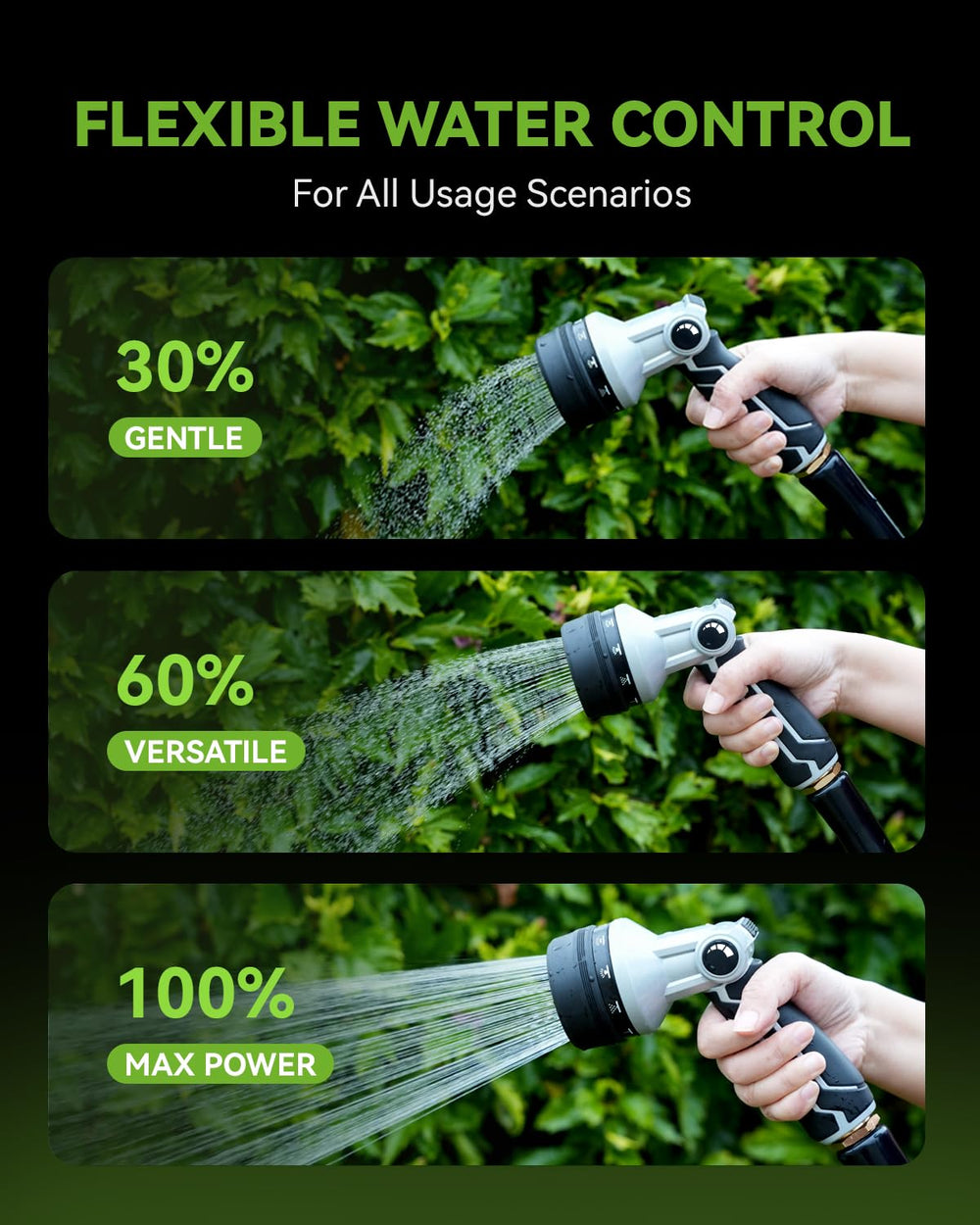 RAINPOINT thumb control valve closeup for one-hand flow adjustment and comfort