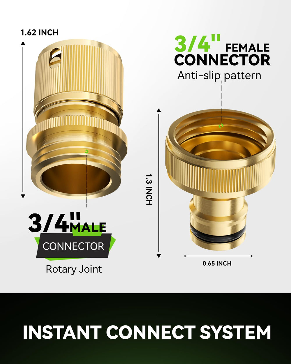 RAINPOINT acabado brillante del latón mostrando resistencia a corrosión y desgaste
