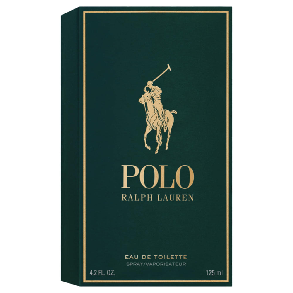 Ralph Lauren frasco en uso sobre piel mostrando proyección segura