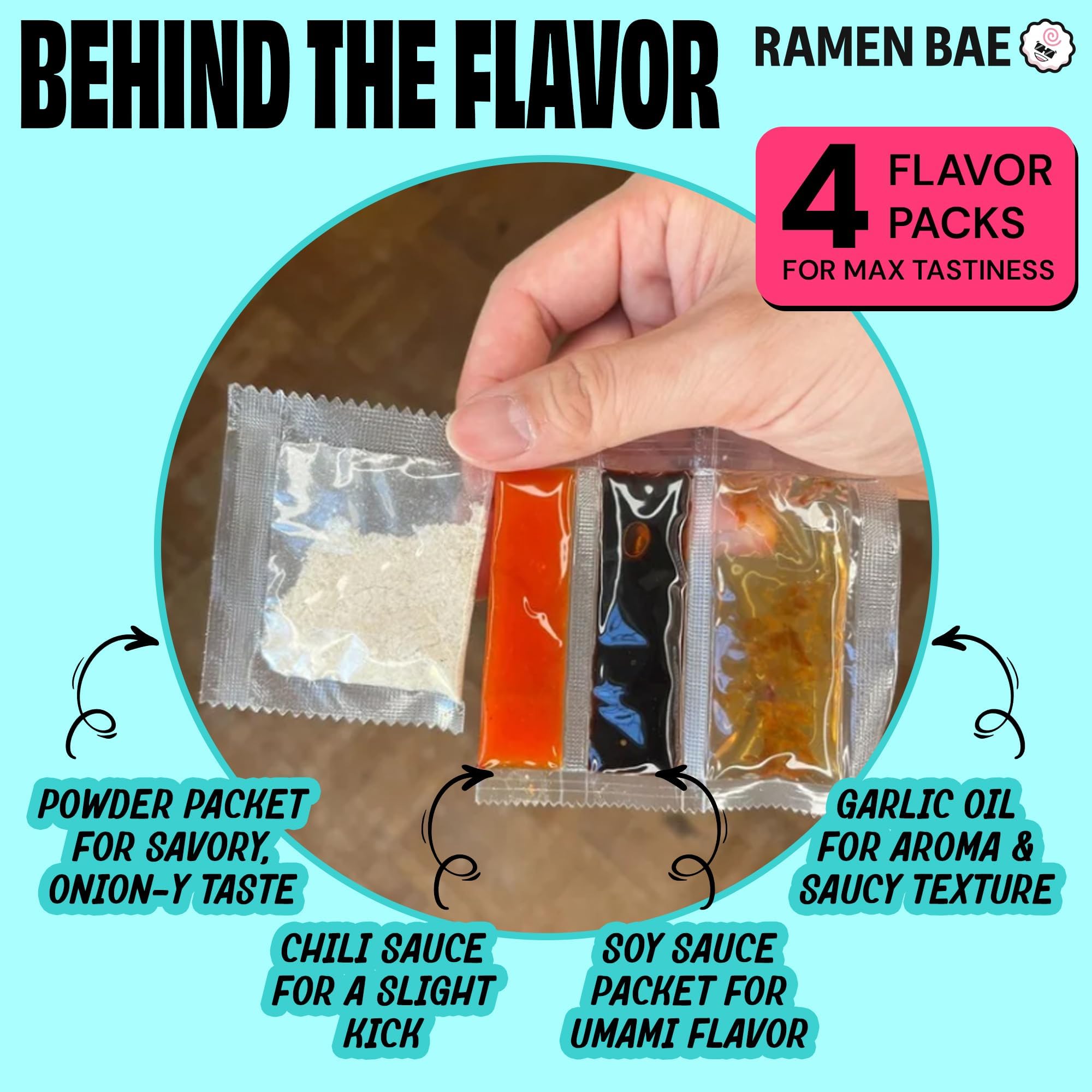 Ramen Bae mezcla de toppings sugeridos para ampliar sabor y variedad