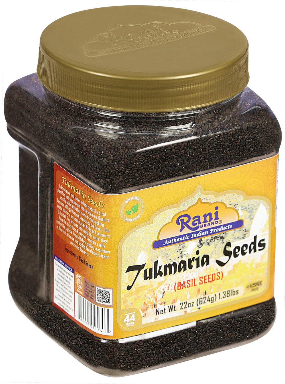 Rani Brand etiqueta con certificaciones Kosher y datos del producto