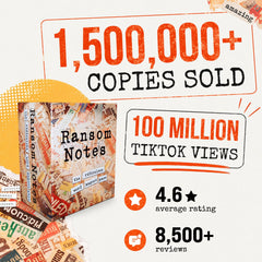 Ransom Notes primer plano de imanes de palabras que inspira creatividad