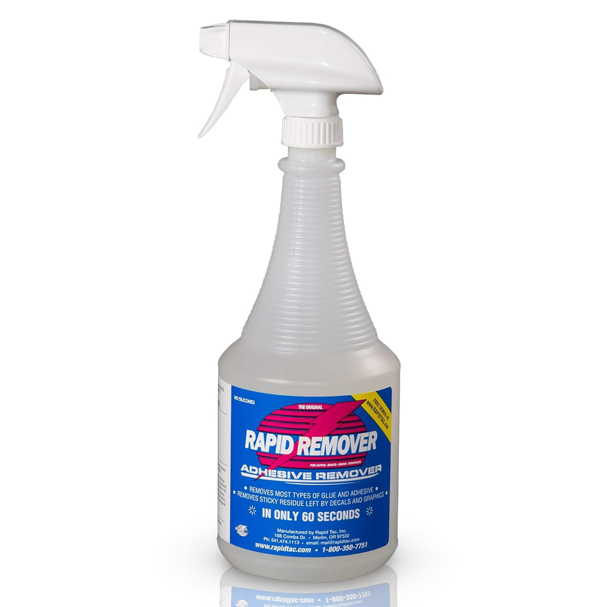 Rapid Tac envase frontal de 32 oz mostrando marca y presentación útil