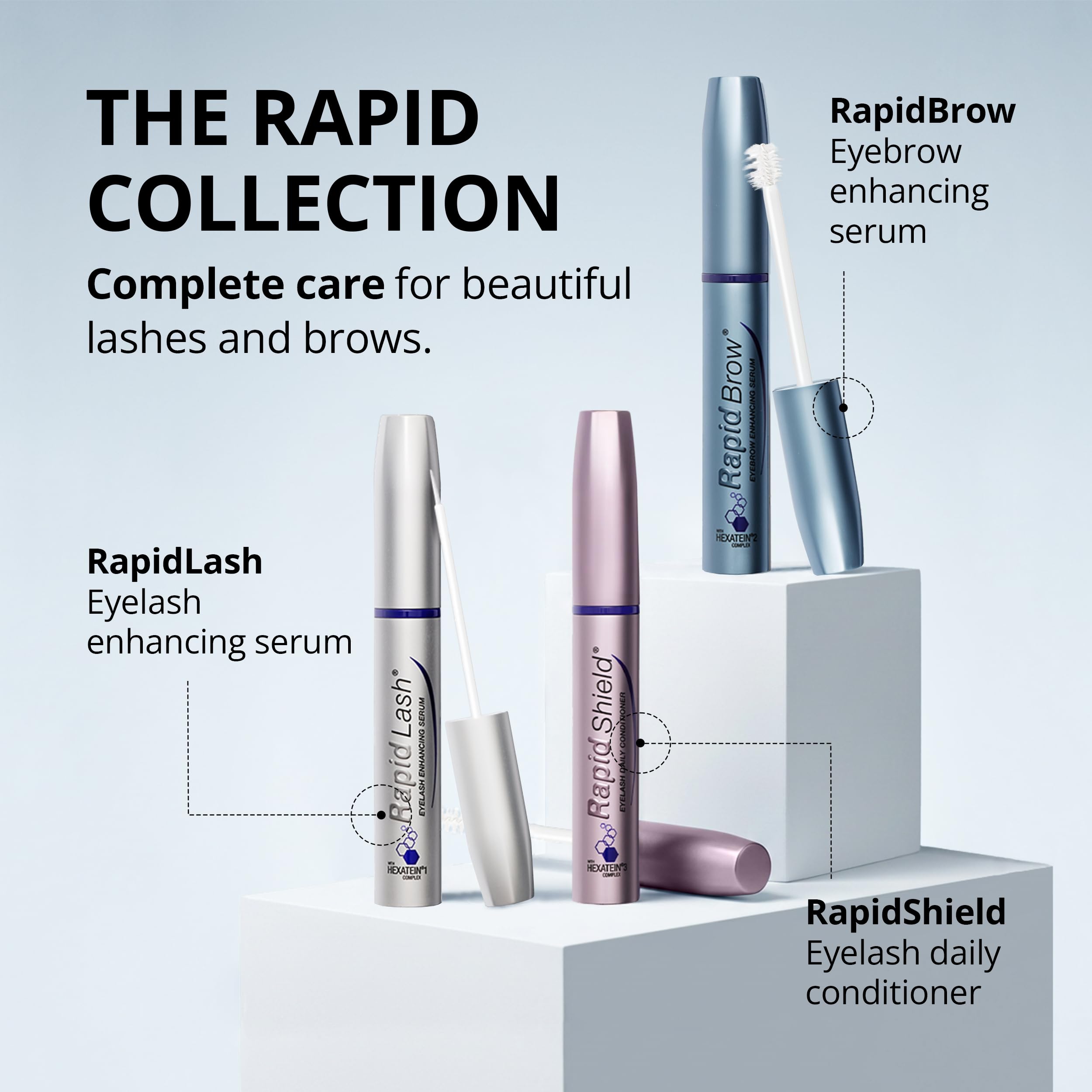 RapidBrow uso en rutina matutina integrando suero con maquillaje diario