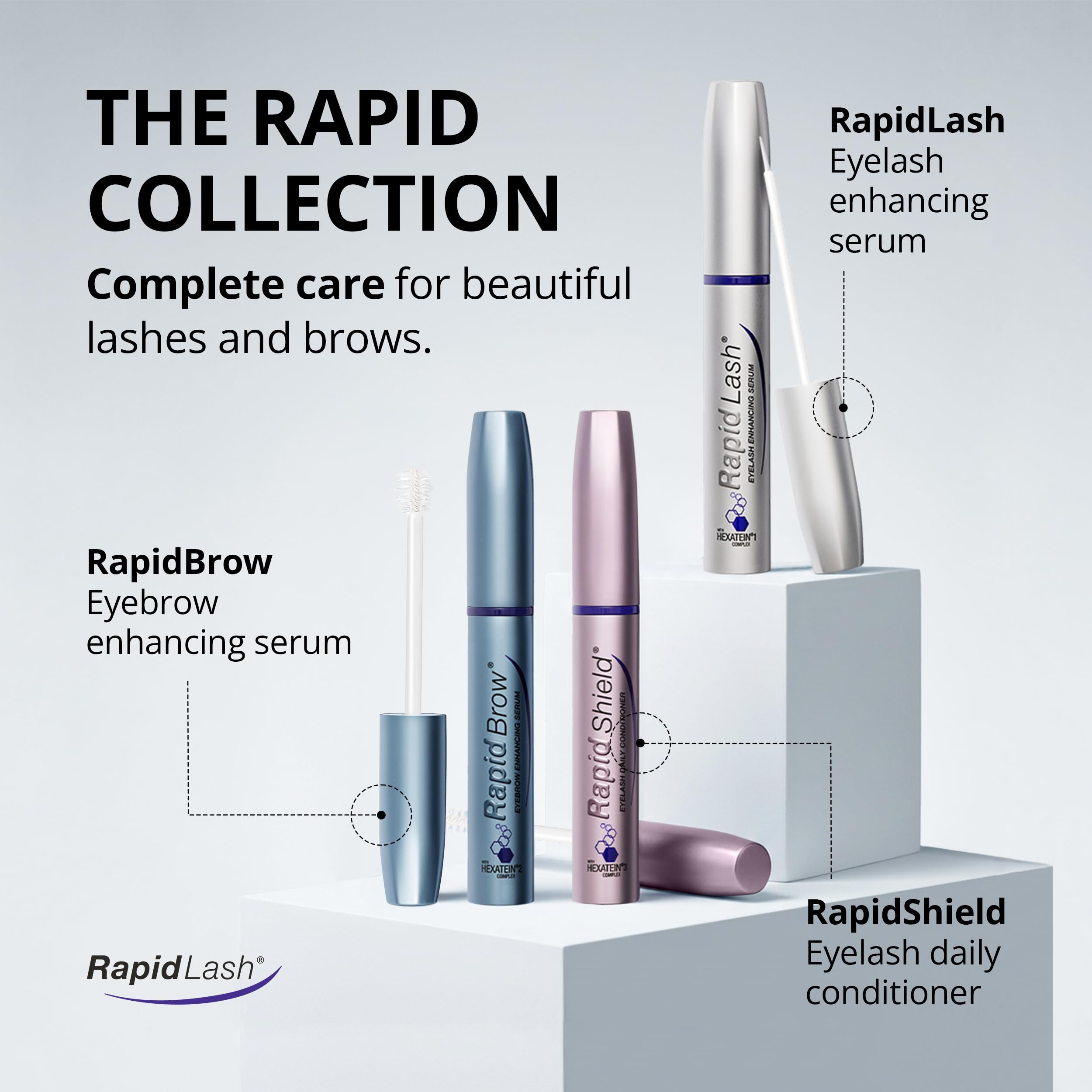 RapidLash producto en bolso de maquillaje mostrando portabilidad y conveniencia