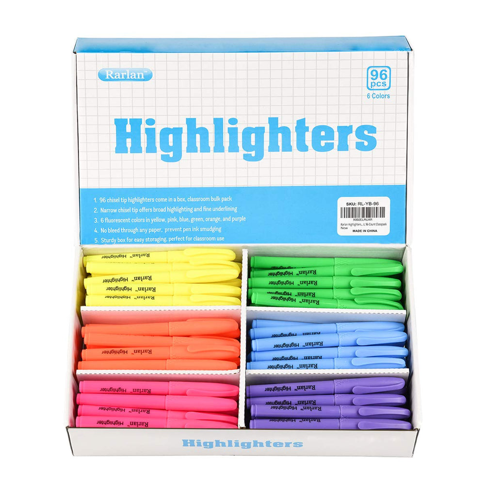 Rarlan front packaging showing 96-count box and colorful labels for quick selection