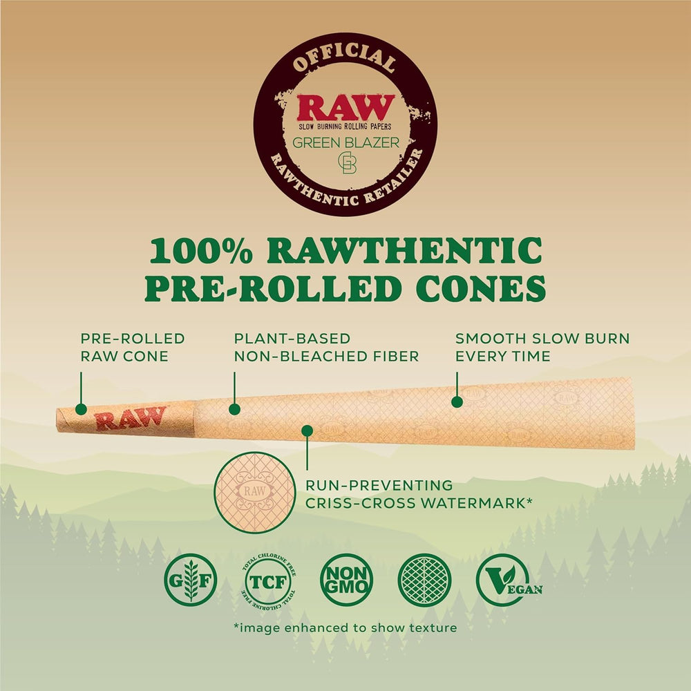 RAW cono en uso siendo llenado, uso simple y rápido